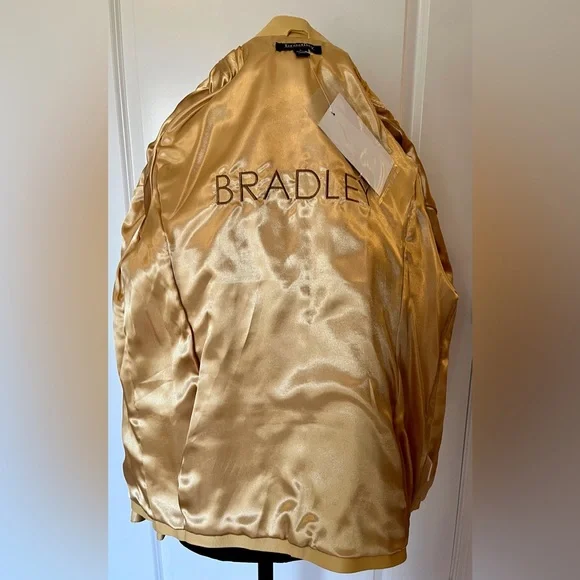 Studded Beige Leather Jacket - Picture 9 of 11